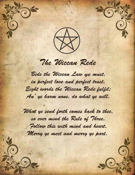 Wicca rede manuscript